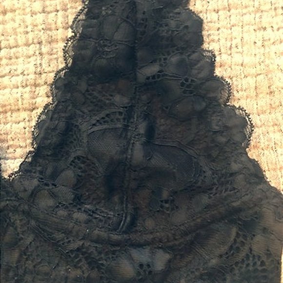 NWT Black Lace Halter Bra Bralette - Picture 3 of 5